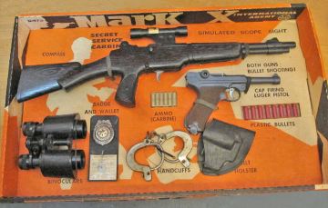 6 Vintage Cap Gun Original Bullets Holster Parts Western Playset 50s 60s  Cap Gun
